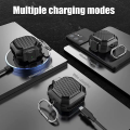 【ONLY CASE】 ARMICO【with Anti-Drop Lock】for Samsung Galaxy Buds 2 Pro/Buds Pro/Buds Live/Buds 2 Case Cover/Galaxy Buds FE (2023, Military Carbon Fiber Pattern case with Keychain/Zipper. 