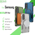 Lenuo for Samsung Galaxy S25 Edge Phone Case Magnetic Stand Luxury Anti-fall Back Cover Three Anti-fall Phone Case Comfortable Feel. 