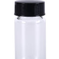 1pcs 20ml small lab glass vials bottles clear containers with black screw cap. 
