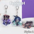 New Chiori Xianyun Chevreuse Gaming Cute Anime Pendant Key Ring Genshin Impact Game Cartoon Keychain Backpack Jewelry Badge Gift. 