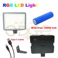 RGB FILL LIGHT LED SOFT LIGHT PLUG AND PLAY PHOTOGRAPHY LIGHT FOR MOBILE PHONE GOPRO SPORTS CAMERA VLOG FILL LIGHT. 