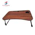Wooden Gaming Laptop Table For Bed Foldable Stand Ergonomic Portable Drawing Notebook Reading Breakfast Serving With Inbuilt Tablet And Cup Hold Slots Couch Black Brown Beige. Floor Gaming Computer 0.75 Inches Thick Wood. High Quality Stand. 