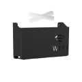 (Black) Wireless Wifi Router Shelf Storage Box Black Gray White Wall-mounted Wall Organizer Easy To Install Pink ABS Space Saver. 