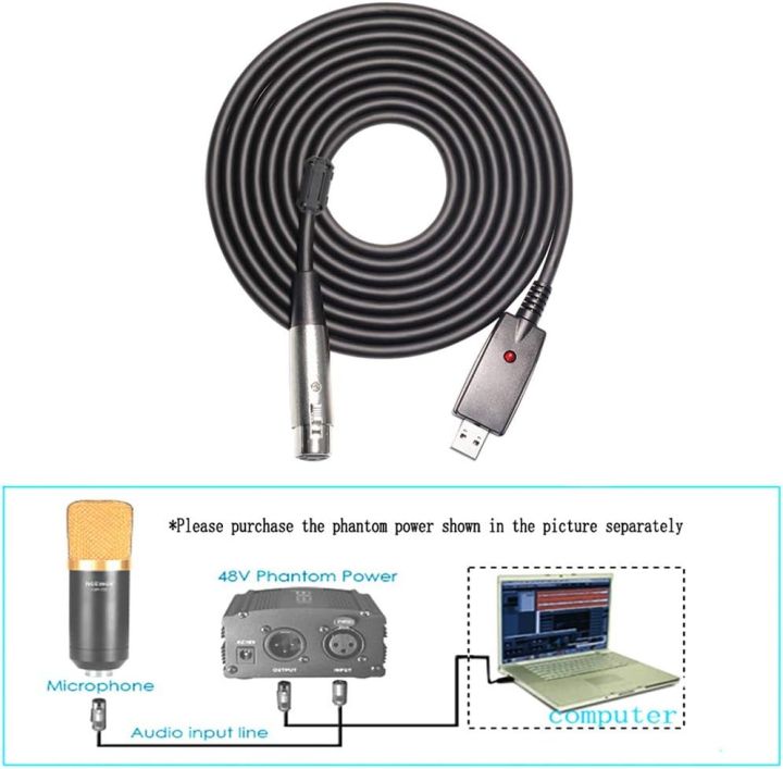 USB%20to%20XLR%20Microphone%20Cable%20-%203%20Pin%20Mic%20Link%20Converter%20Cable%20Studio%20Audio%20Cable%20Connection%20Cords%20Adapter%20for%20Microphones%20or%20Instruments%20Recording%20(3%20m)%20-%20Image%203
