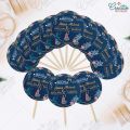 CUSTOMIZED Nikkah Mubarak Mithai Cupcake Toppers Pack of 12, Perfect for Engagement & Wedding Party Celebration, 2.5 inches mini Toppers. 