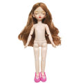 30 cm 6 points Loli sleep BJD joint Yang Meng closed eyes doll dress up wedding dress design model girl toys. 