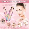 2 in 1 Electric Eyebrow Trimmer and Shaver, Rechargeable Hair Remover for All Parts Use in Pen Flawless Hair Remover Rechargeable Painless-Precision Eyebrow Trimmer and Eyebrow Razor Tool with LED Light for Face, Lips, Nose, Chin, Arm. 