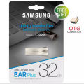 SAMSUNG Bar Plus USB 3.1 Flash Drive 32GB with FREE OTG - Silver. 