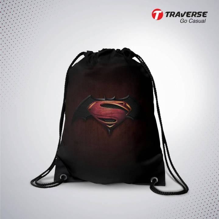 Traverse  Superman Drawstring Bags For Girls / Bags For Kids / Bags For Boys with quality strings Digitally printed by on strong polyester fabric Bags hand bag for girls bags for girls