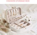 Leather Jewellery Organizer Box for Girls | Ear Rings & Necklace_Bracelets Holder | Small Jewelry Box Vanity Hanger Stand Velvet. 