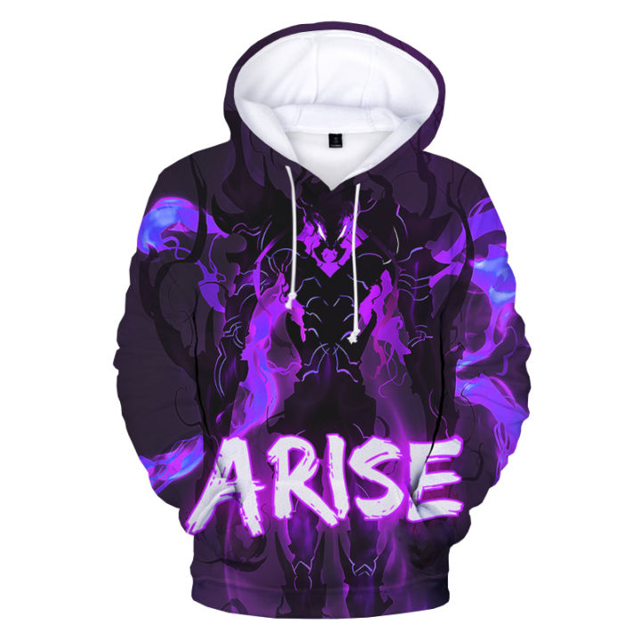 New Solo Leveling Sung Jin Woo 3D Printed Hoodies Hot Korean Sung Jin Woo Sweatshirts Men's O-Neck Oversized Hoodies 2XS-5XL