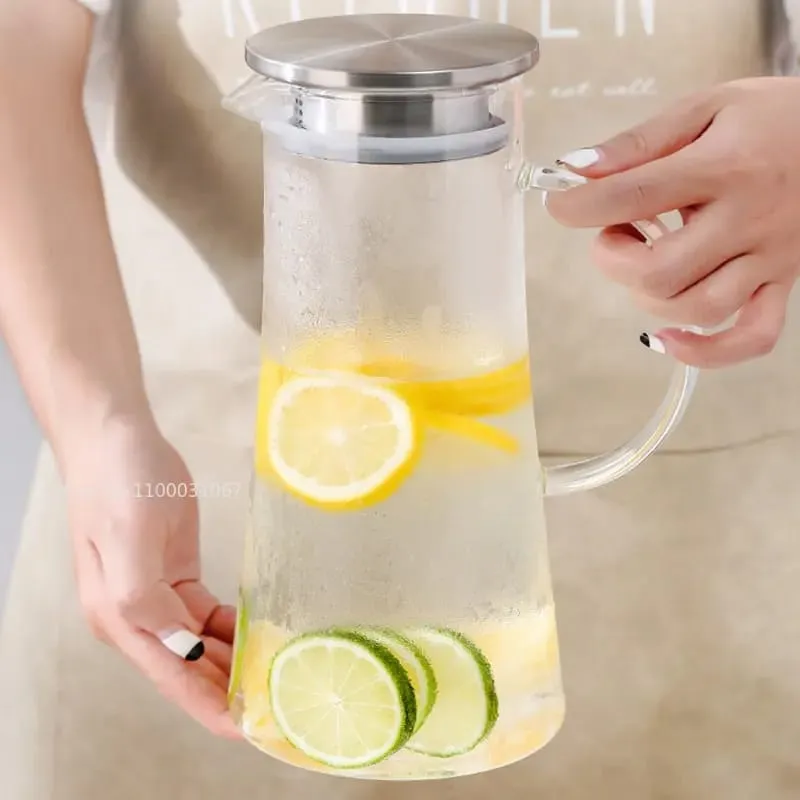 Borosilicate Steel-Lid Juice Jug