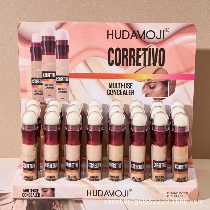 HUDAMOJI Corretivo Multi-Use Concealer Natural Organic Cream Face Eye Long Lasting Waterproof Full Coverage Liquid Hydrating Concealer