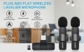 WIRELESS MIC K9 Dual Microphone Mic Plug & Play USB Type C Plug Wireless Lavalier Microphone | Mini Lapel Microphone Wireless Mic For Recording YouTube_Facebook_ Interview Auto Sync Noise Reduction NO APP or Bluetooth Needed- Dual Mic. 