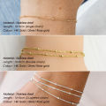 Killer Bzzo New Fashion Simple Beads Chain Bracelet Jewelry Multi-layered Thin Link Chain Bracelet For Women Stainless Steel Chain Jewelry. 