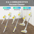 Zanussi 130W Cordless Stick Vacuum Cleaner with LED Brush, Powerful Suction, 3-in-1 Handheld & Lightweight Design, Detachable Battery, 30-Minute Runtime. 