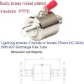 Lightning Arrestor Coaxial Surge Protector F Type Female to Female Bulkhead with O-Ring DC-3GHz  2G 3G 4G LTE Satellite Cable TV Antenna 75 ohm with 90V Gas Tube Surge Arrester 2R-90 2204. 