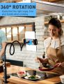 Tryone ANJ-30 Gooseneck Tablet Stand - Tablet Mount Holder Compatible with iPad iPhone Series/Nintendo Switch/Samsung Galaxy Tabs/Amazon Kindle Fire HD and More, 37.3in Overall Length. 