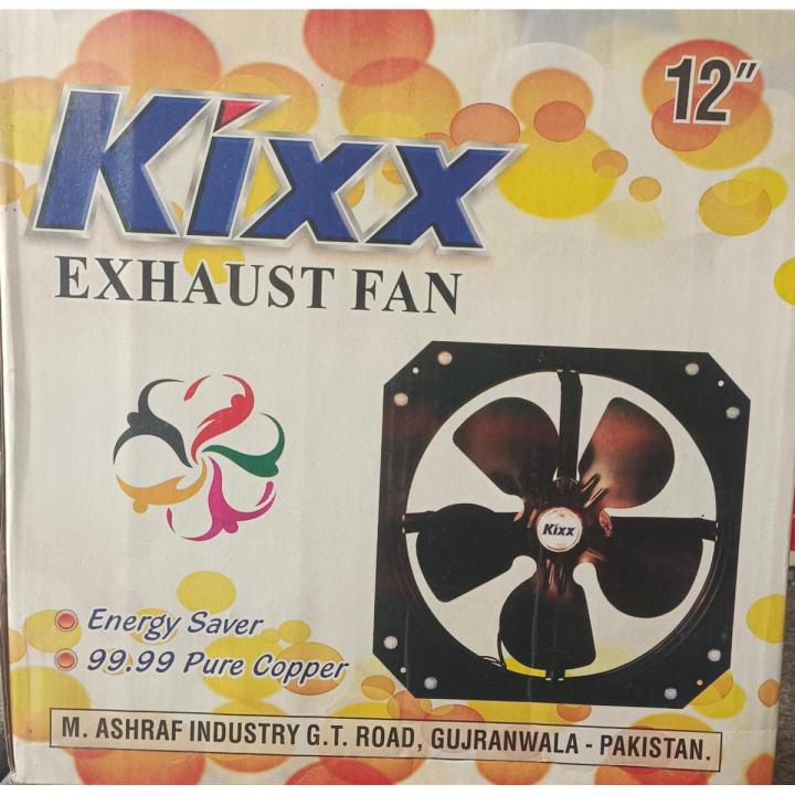 Exhaust Fan 12 inch Metal Body - 100% Pure Copper Winding, 1 Year Warranty