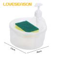 Kitchen Soap Dispenser Convenient Soap Dispenser with Sponge Holder No Dripping Large Capacity Home Supplies Soap Dispenser for Kitchen. 