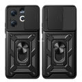 Vantime for Infinix Smart 8 Pro Case Hard Sliding Lens Protect Stand Holder Back Cover. 