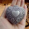 Classic Vintage Antique Heart Shape Jewelry Box Ring Small Trinket Storage Organizer Chest Christmas Gift,galactic. 