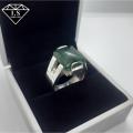 Natural Emerald Ring 925 Sterling Silver Handmade Zamrud Stone Ring Zambian Emerald Panna Ring. 