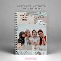 BLACK PINK Logo printed Notebook with free gift, BTS Army, KPOP, STRAY KIDS, SEVENTEEN, Fully Customized Perfect Gift For Army. 