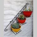 Wall Mounted Staircase Floral Display Storage Rack, Hanging Plant Stand for Home and Garden Decor. 