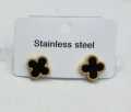 Clover Stainless Steel   Ear Tops, Stainless Steel  Ear Studs For Girls And Women. 