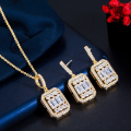 Kikidi - Minimalist Square Cubic Zirconia Jewelry Set. 