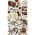 Vintage Brown theme Journaling Stickers, cute stickers, A5 uncut stickers, sticker set, Customized and customized stickers. 