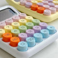 Korean Kawaii Calculator Cartoon Candy Colour Silent Mechanical Keyboard Desktop Financial and Accounting Learning Calculator. 