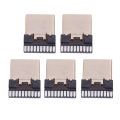 5 Pcs HDMI Male 19 Pins A Type Solder Plug Termination Repair Replace. 