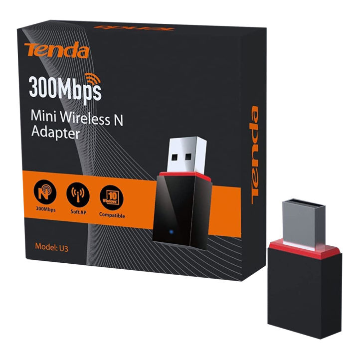 Tenda U3 300Mbps / U1 300Mbps / Tenda W311MA 150Mbps Wireless N150 High Power USB Adapter Wireless Network Card WIFI Receiver Wi-Fi card AP function