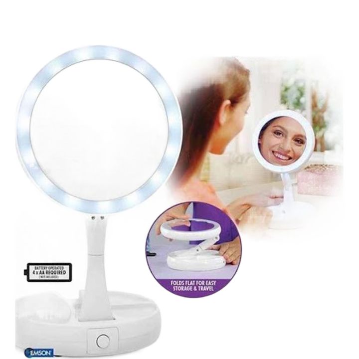 My Foldaway Mirror Led Makeup Double Sided Travel Mirror 10 X Zoom