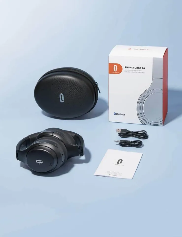 Soundsurge 90 hybrid anc headphones with 35h playtime sale