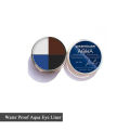 4 Color Matte Aqua Cake Eyeliner Makeup - Black Blue White Brown Eye liner - Eyebrow Brushes Eyeshadow Brush Make Up. 