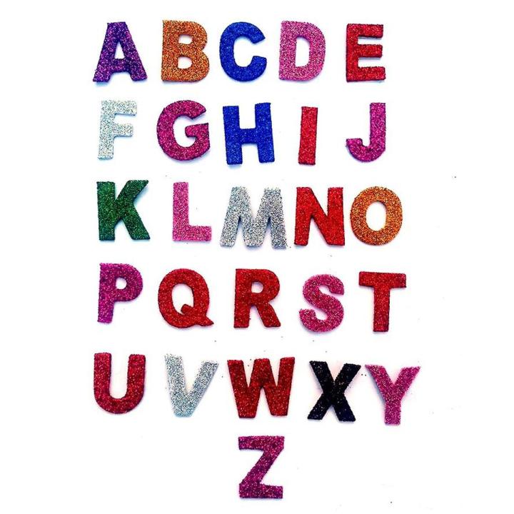 Pack of 3 - ABC Glitter Fomic Sheet Cuttings