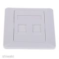 CAT6 Data Wall Outlet Face Plate 2 Port RJ45 Ethernet Network Data Socket. 