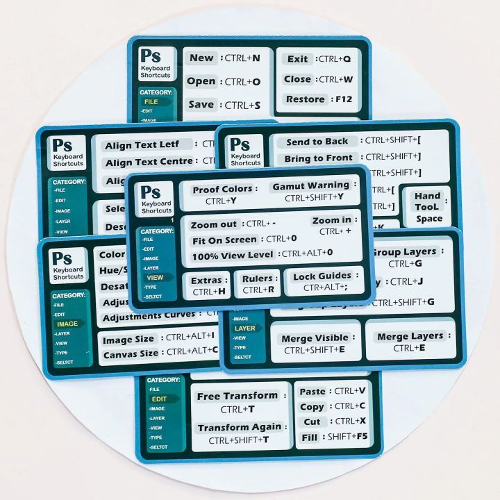 7%20Pieces%20Shortcut%20Key%20Sticker%20Self-adhesive%20Stickers%20Keyboard%20Shortcuts%20Sticker%20Laptop%20Quick%20Reference%20Keyboard%20Guide%20Keyboard%20-%20Image%204