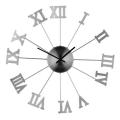 Roman Numerals Metal Wall Clock. 