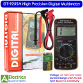 Digital DT-9205A Multimeter 1000V DC 750V AC 20A AC/DC Current 20MΩ Resistance with Buzzer & Continuity Test by Electrica. 