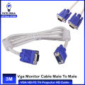3M VGA Monitor Cable Male To Male White 3+4 VGA HD Data PC TV Projector HD Cable Video Projection Line SVGA 15Pin Male to Male M/M Monitor Cable 1080P High Resolution Cord For Pc Computer. 