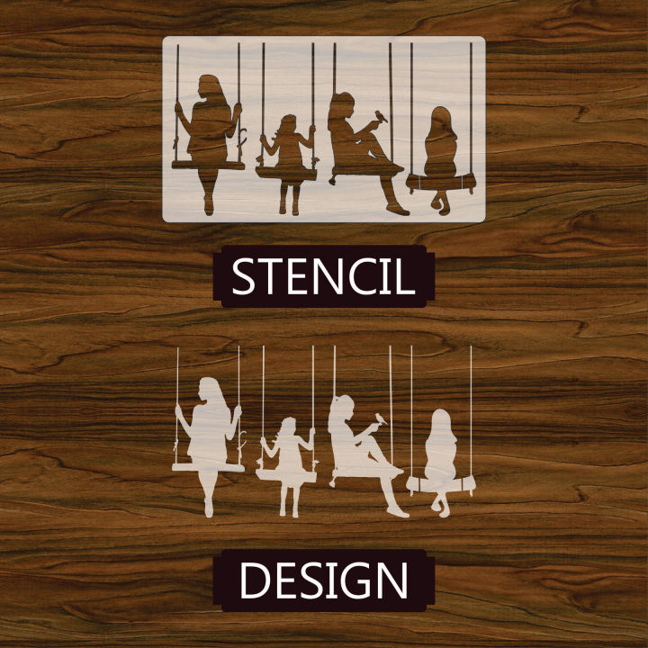 swing%20Reusable%20Stencil%20For%20wall%20Painting%20Art%20DIY%20Home%20Decor,%20Album%20Crafts%20and%20Canvas%20ID%20309%20-%20Image%206