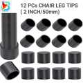 12 Pcs HIGH QUALITY Round Rubber Furniture Leg Caps 1"/25mm Vinyl Flexible Chair Leg Floor Protectors/Covers Plastic End Caps for Patio/Indoor Furniture Leg Caps Railing (Black). 