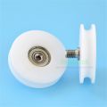 8*50*12mm M8*50*12mm M6*50*12mm U groove M8 screw M6 thread roller guide wheel, 50mm diameter, POM wide slot 7mm. 