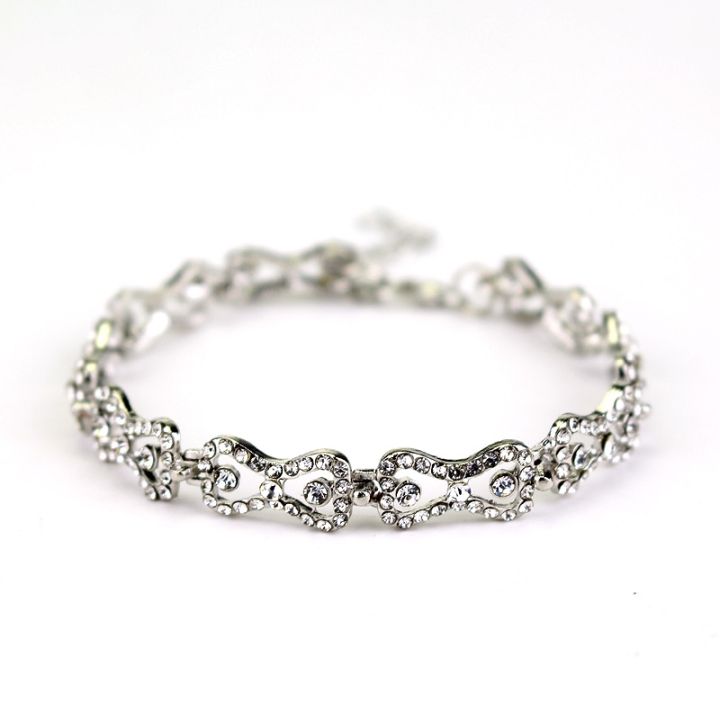 The Vampire Diaries Klaus Caroline Forbes Bracelet Rhinestone Crystal Bow Shine Gift For Gril Fashion Jewelry