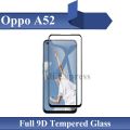 Oppo A52 Full Black 9D|5D|6D|10D|11D|21D Tempered Glass Screen Protector Full Glue Edge To Edge For Oppo A52. 
