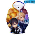 Japanese anime Word Art Online 3D printed hoodies fashion casual sportswear boy and girl Harajuku street clothing KIDS pullover. 